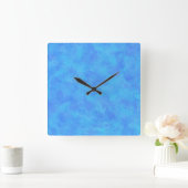 Blauw Abstract patroon Vierkante Klok (Huis)