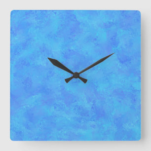 Blauw Abstract patroon Vierkante Klok