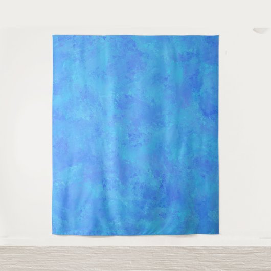 Blauw abstract patroon wandkleed (Voorkant)