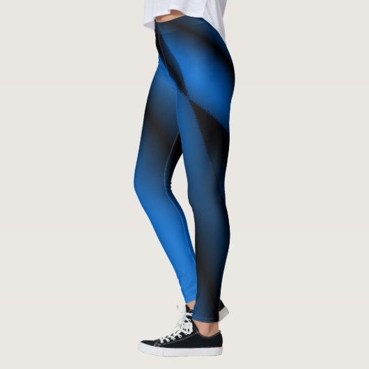 blauw abstract patroonkunst leggings (Links)
