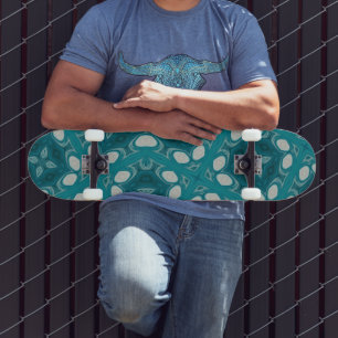 Blauw Abstract Persoonlijk Skateboard