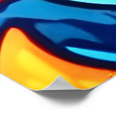 Blauw Abstract Poster (Hoek)