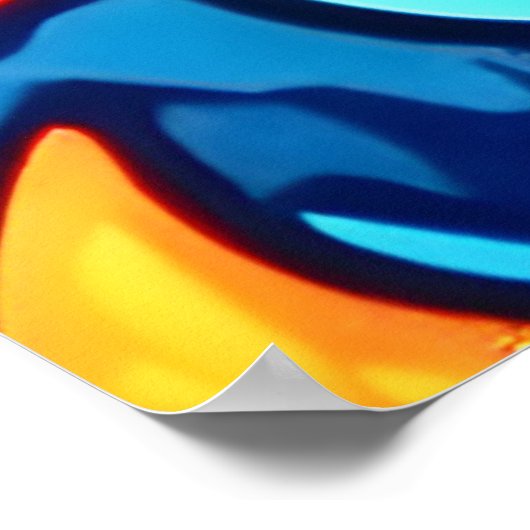 Blauw Abstract Poster (Hoek)