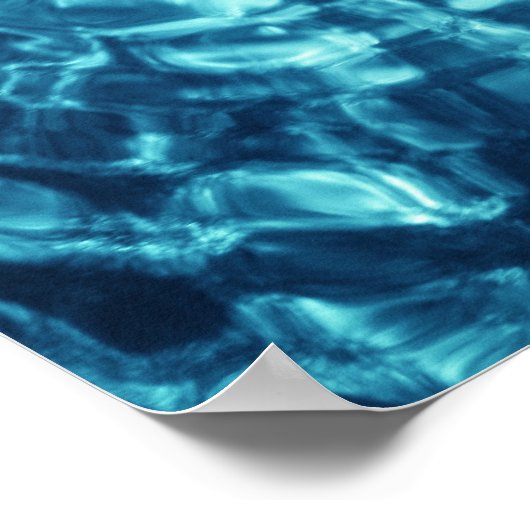 Blauw Abstract Poster (Hoek)