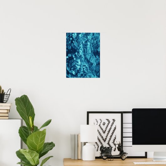 Blauw Abstract Poster (Thuiskantoor)