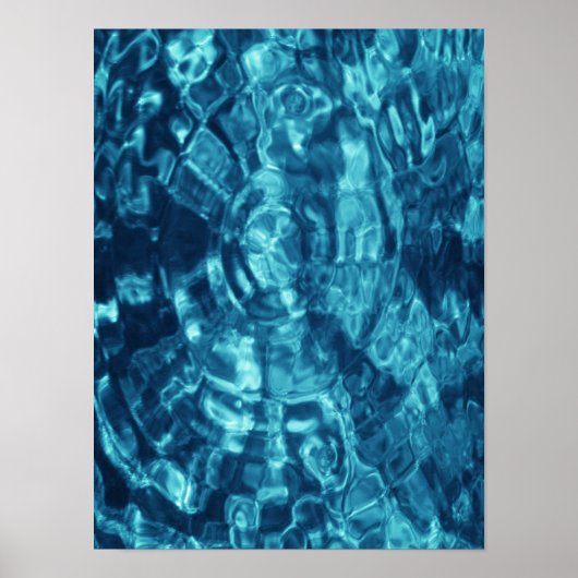 Blauw Abstract Poster (Voorkant)