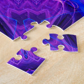 Blauw Abstract puzzel Legpuzzel (Zijkant)
