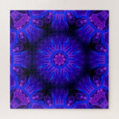 Blauw Abstract puzzel Legpuzzel (Horizontaal)