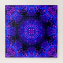 Blauw Abstract puzzel