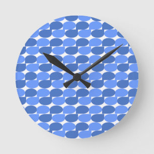 Blauw Abstract Ronde Klok