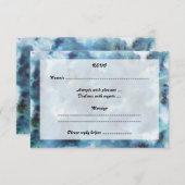 Blauw Abstract. RSVP Kaartje (Voorkant / Achterkant)