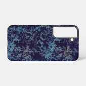 Blauw Abstract Samsung Galaxy Hoesje (Achterkant horizontaal)