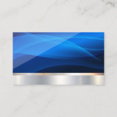 Blauw Abstract | Saw Hammer | QR-streepjescode Visitekaartje (Achterkant)