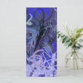 Blauw abstract schilderij (Staand voorkant)