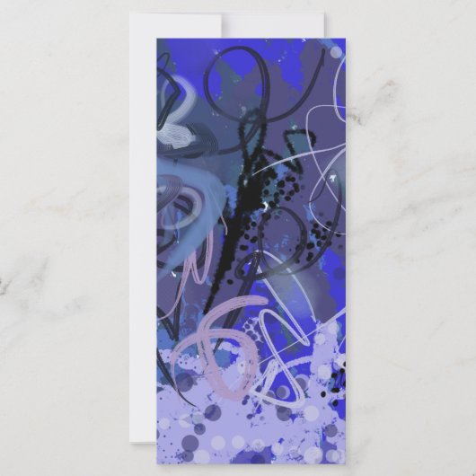 Blauw abstract schilderij (Voorkant)
