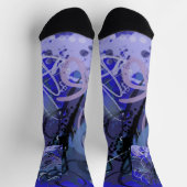 Blauw abstract schilderij sokken (Top)