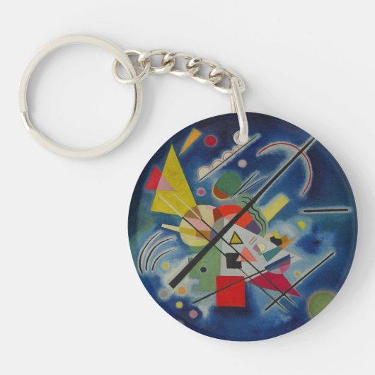 Blauw Abstract schilderij van Wassily Kandinsky Sleutelhanger (Voorkant)