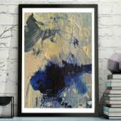 Blauw Abstract Schilderkunst Poster