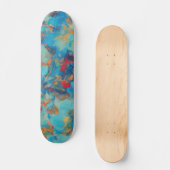 Blauw Abstract skateboard (Voorkant)