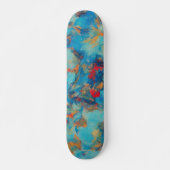 Blauw Abstract skateboard (Voorkant)