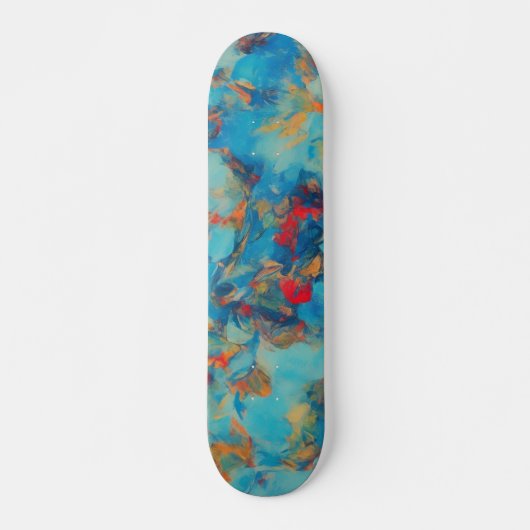 Blauw Abstract skateboard (Voorkant)