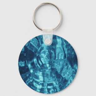 Blauw Abstract Sleutelhanger