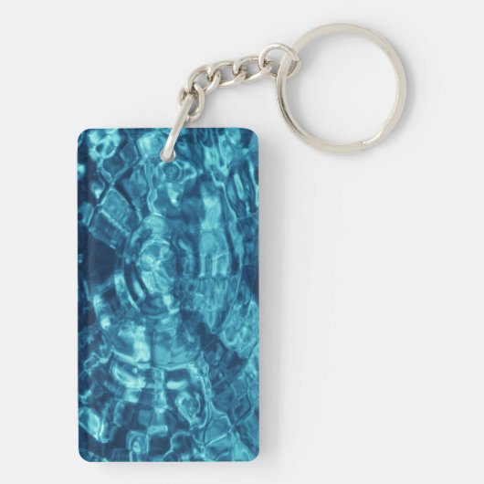 Blauw Abstract Sleutelhanger (achterkant)