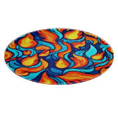 Blauw Abstract Snijplank (Hoek)