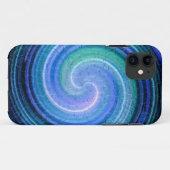 Blauw Abstract Spiral art 2 Case-Mate iPhone Case (Achterkant (horizontaal))