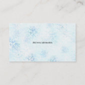 Blauw Abstract Stipple Contemmodern Visitekaartje (Achterkant)