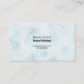 Blauw Abstract Stipple Contemmodern Visitekaartje (Voorkant)