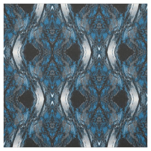 Blauw Abstract Stof (Swatch)