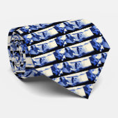 Blauw Abstract Stropdas (Opgerold)