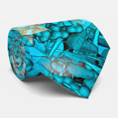 Blauw Abstract Stropdas (Opgerold)