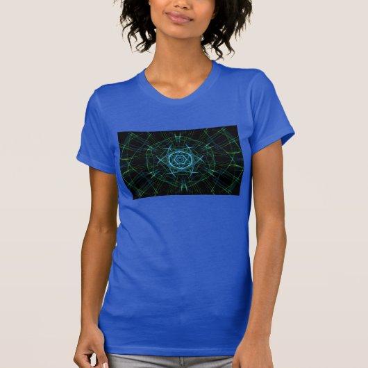 Blauw Abstract T-shirt-Shirt T-shirt (Voorkant)
