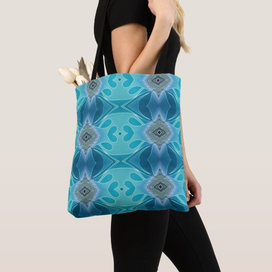 Blauw abstract tas (Dichtbij)