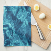 Blauw Abstract Theedoek (Quarter Fold)