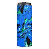 Blauw abstract thermosbeker (Achterkant)