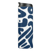 Blauw Abstract Tumbler Thermosbeker (Geroteerd rechts)