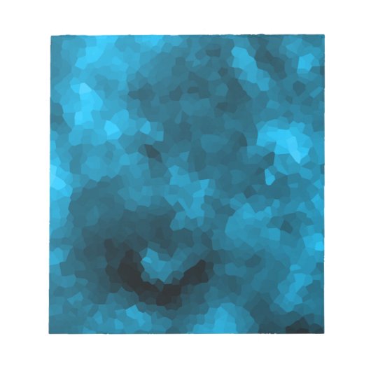 Blauw abstract veelhoekig notitieblok (Voorkant)