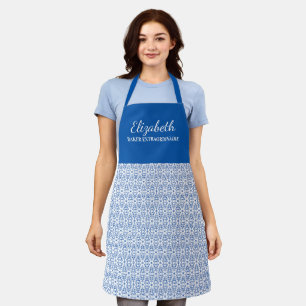 blauw Abstract ventilatormodel Apron Schort