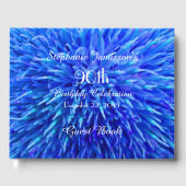 Blauw Abstract Verjaardagsfeestgeheugen/Gastenboek Gastenboek (Voorkant)