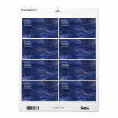Blauw Abstract verzendlabel (Full Sheet)