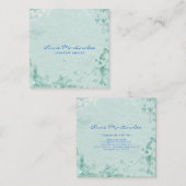 Blauw Abstract vierkant Visitekaartje (Voorkant / Achterkant)