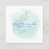 Blauw Abstract vierkant Visitekaartje (Voorkant)