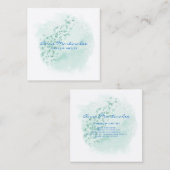 Blauw Abstract vierkant Visitekaartje (Voorkant / Achterkant)