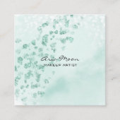 Blauw Abstract vierkant Visitekaartje (Voorkant)