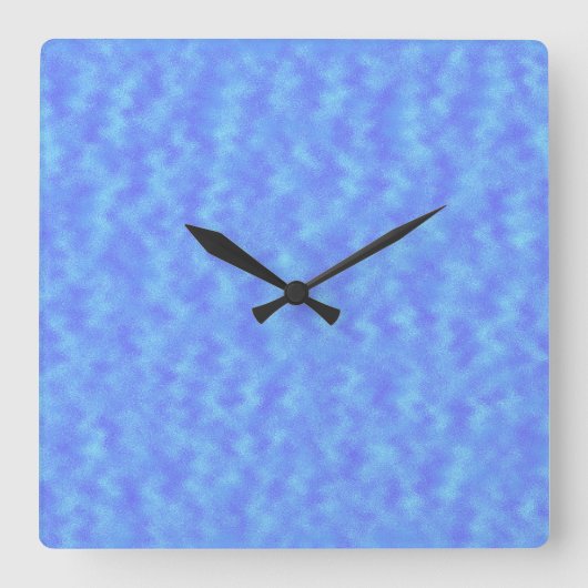 Blauw Abstract Vierkante Klok (Voorkant)