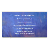 Blauw Abstract vierkantsontwerp Visitekaartje Magneet (Voorkant)