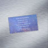 Blauw Abstract vierkantsontwerp Visitekaartje Magneet (Voorbeeld)